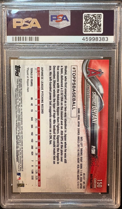 Shohei Ohtani - 2018 Topps Chrome Sepia Refractor (Rookie)