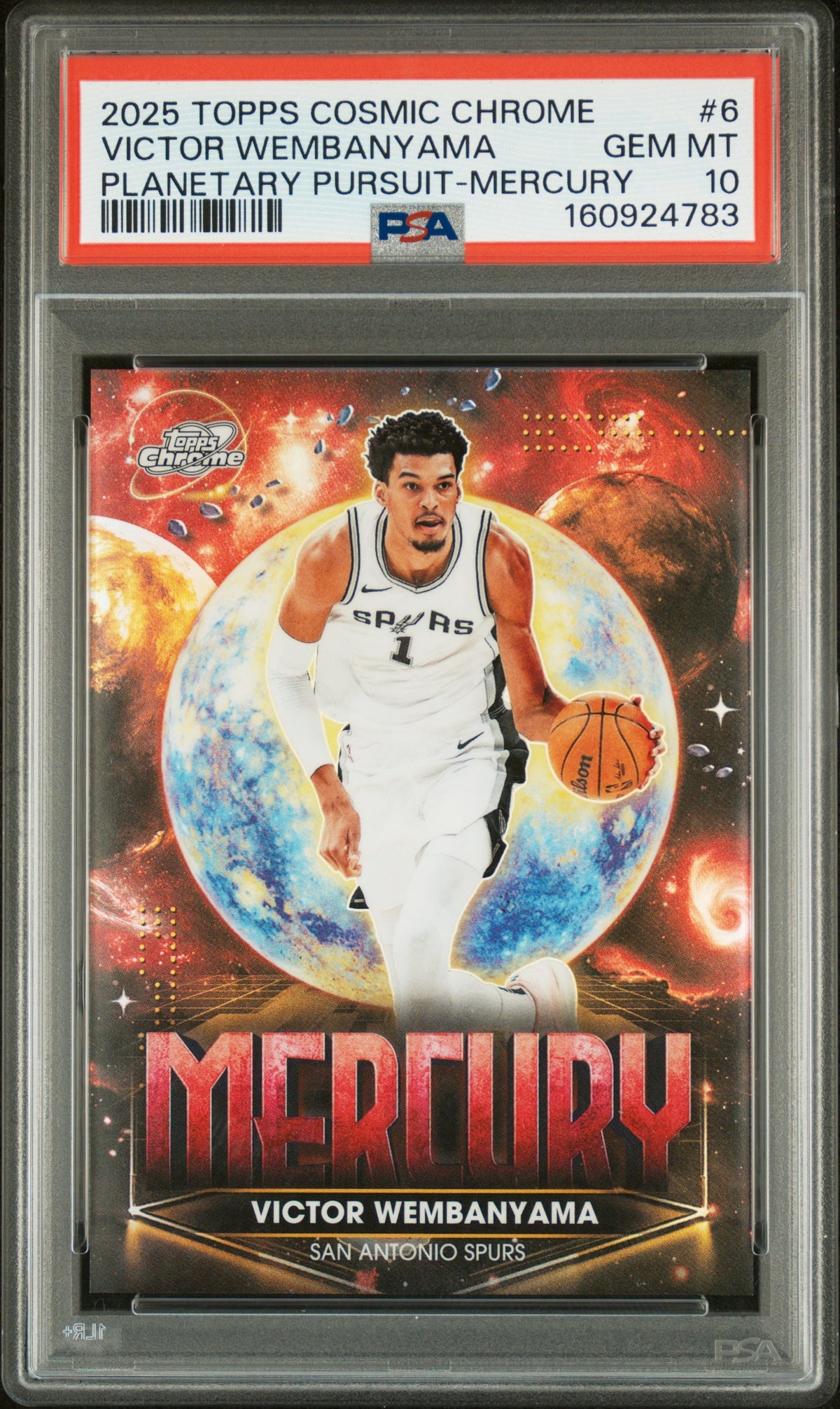 Victor Wembanyama - 2025 Topps Cosmic Chrome - Planetary Pursuit Mercury