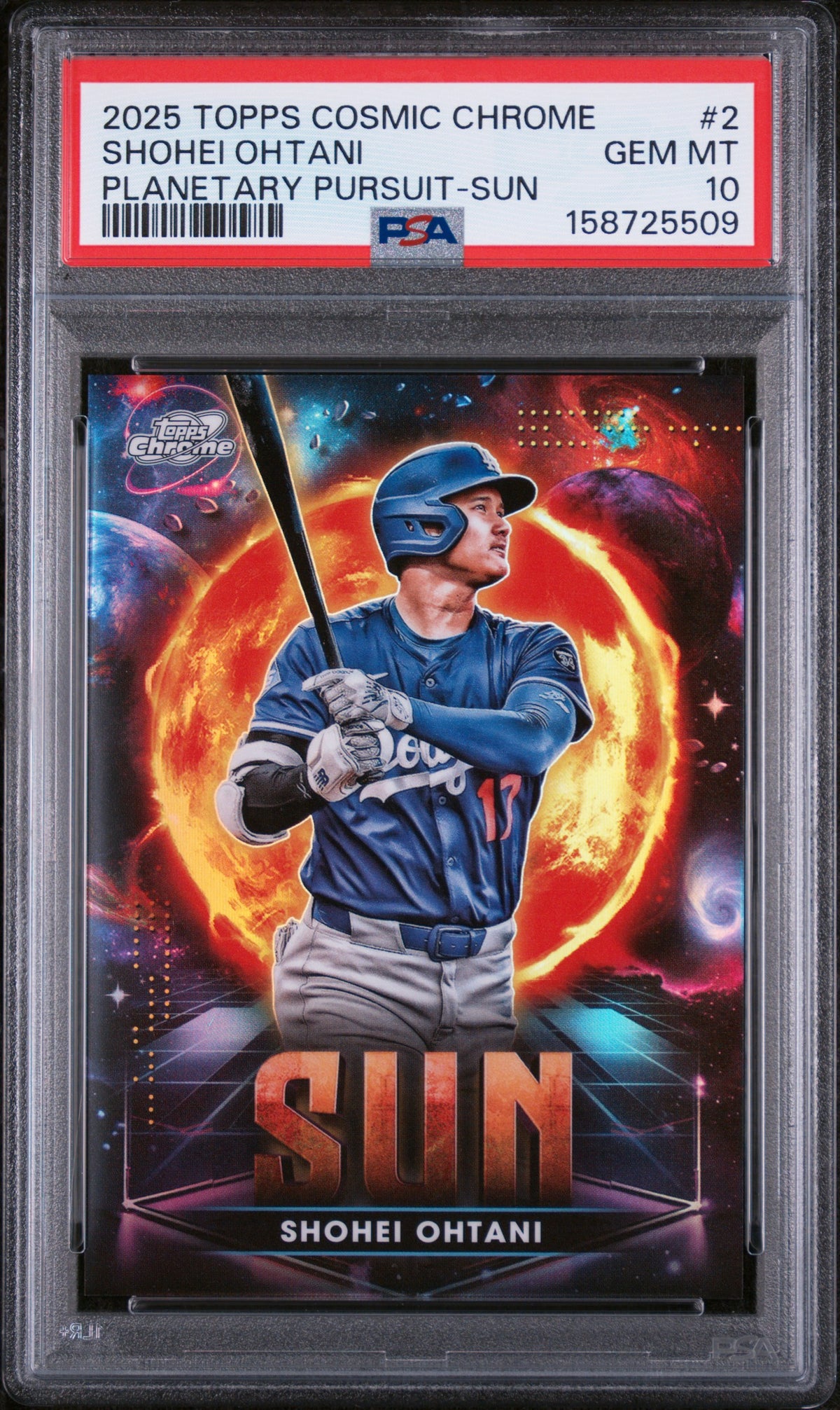 Shohei Ohtani - 2025 Topps Cosmic Chrome Planetary Pursuits - Sun