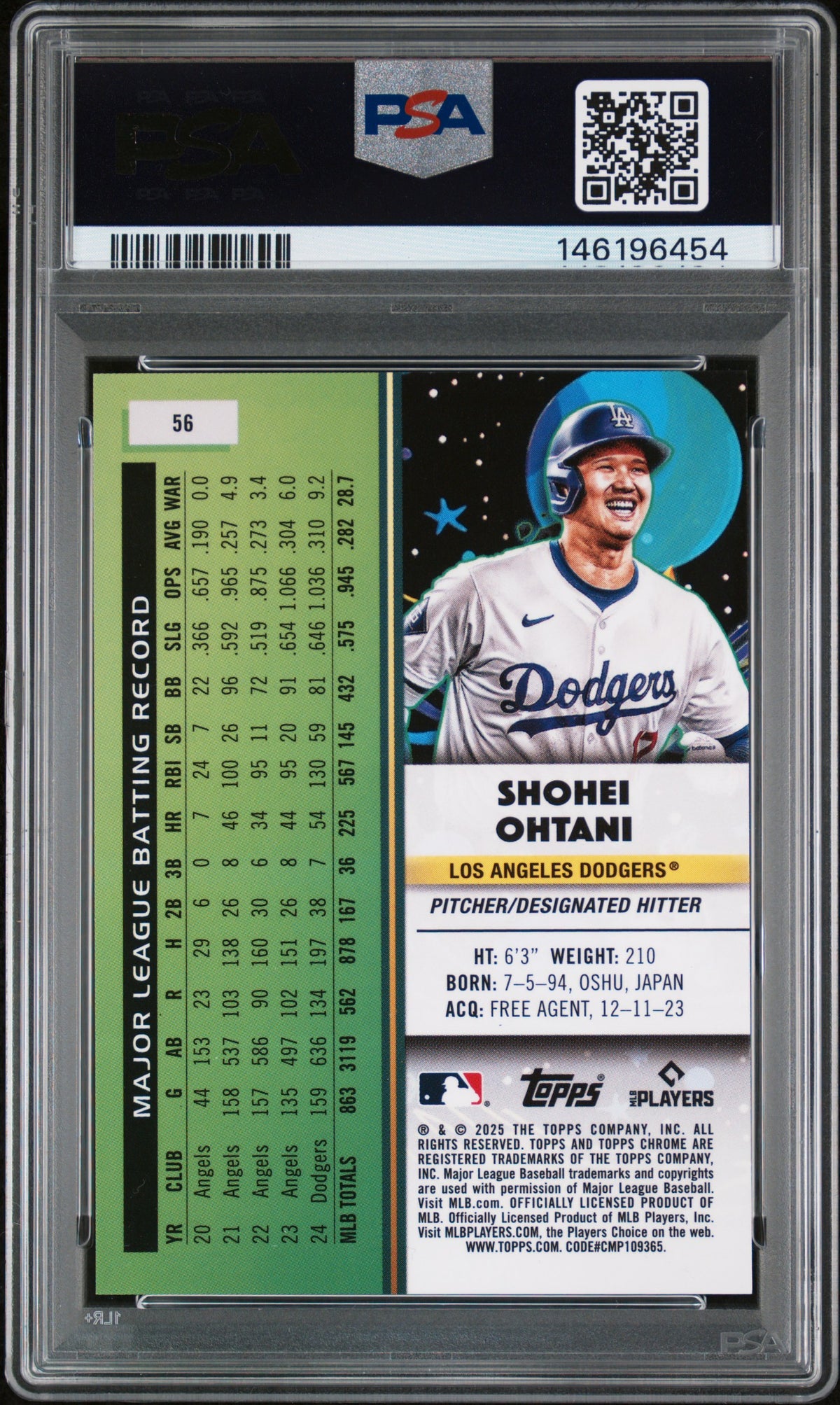Shohei Ohtani - 2025 Topps Cosmic Chrome - Lunar Eclipse /10