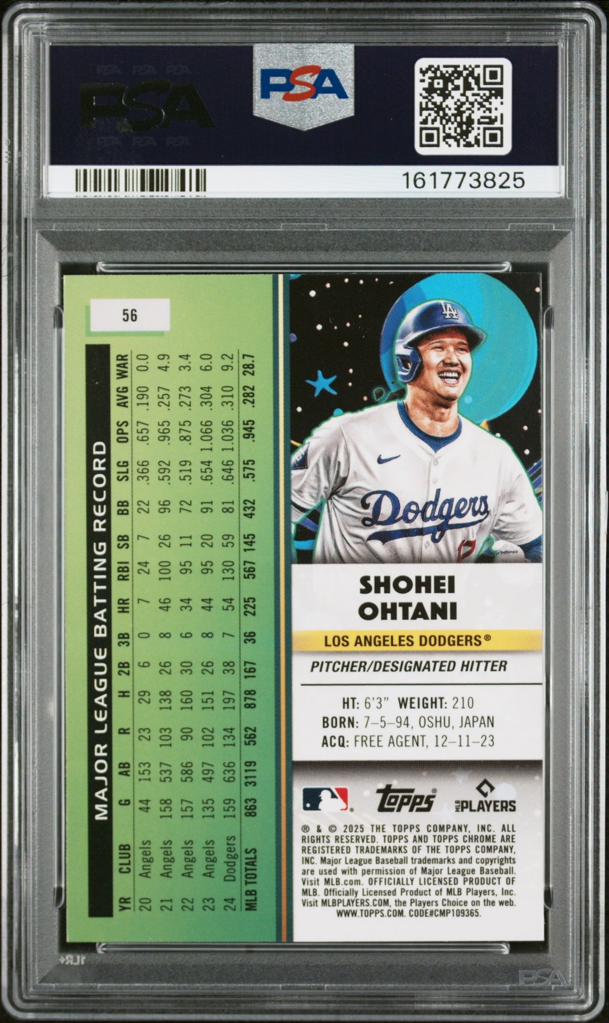 Shohei Ohtani - 2025 Topps Cosmic Chrome - Nucleus #56
