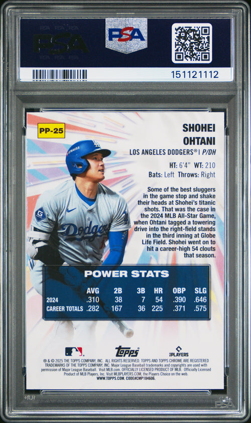 Shohei Ohtani - 2025 Topps Chrome Power Players - Green Ref /99
