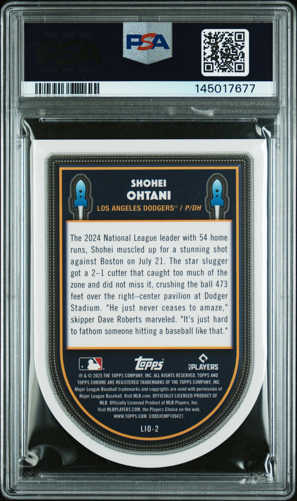 Shohei Ohtani - 2025 Topps Cosmic Chrome Launched Into Orbit Gold /50 Back